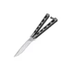 Butterfly knife silver skeletonized handle -7128p