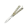 Butterfly knife silver skeletonized handle- 7128P