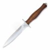 FOX FAIRBAIRN SYKES FIGHING KNIFE SATIN BLADE WALNUT WOOD HANDLE FX 593 01