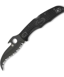 SPYDERCO MATRIARCH 2 KNIFE EMERSON BLACK FRN 3.55 BLACK FULL Serr C12SBBK2W 01