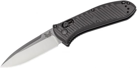 Benchmade 5750 Mini AUTO Presidio II 3.2 S30V Satin Plain Blade Milled Black Aluminum Handles Knife