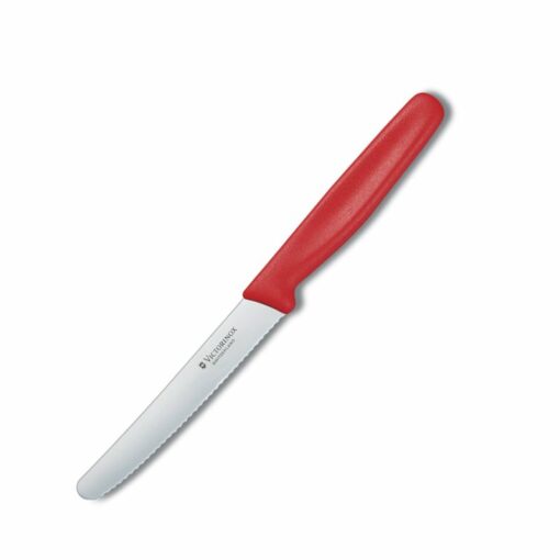 VICTORINOX STANDARD TOMATOSTEAK KNIFE RED SERRATED 11CM V5.0831 01