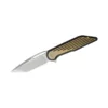 WE KNIFE BLACK AND GOLD HANDLE STONEWASH KNIFE- 616L