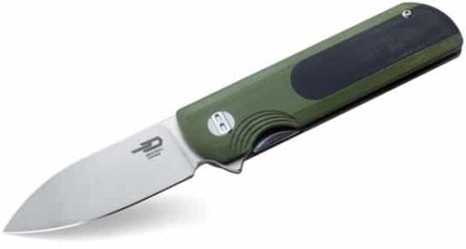 Bestech Knives BG07A Pebble Stonewashed Blade Green and Black G10 Handles 1