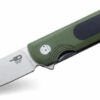 Bestech Knives BG07A Pebble Stonewashed Blade Green and Black G10 Handles