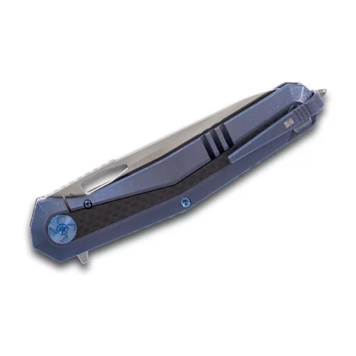 WE KNIFE ALIBER BLUE TITANIUM HANDLE KNIFE- 808A