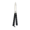 Butterfly knife matte black skeletonized handle - 7129P