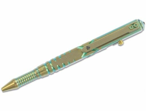 We Knife Company TP-02B Bolt-Action Pen, Green Titanium