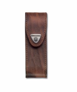 Victorinox Brown Large Leather Belt Pouch w/Hook and Loop Fastener V4.0548