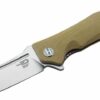Bestech BG05C-1 D2 blade handle satin stonewash finish beige