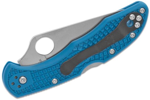 SPYDERCO C11FPBL DELICA 4 FLAT GROUND FRN BLUE KNIFE