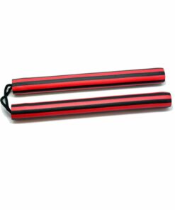 MA-E124 Nunchaku Red-black Stripe Foam W/cord