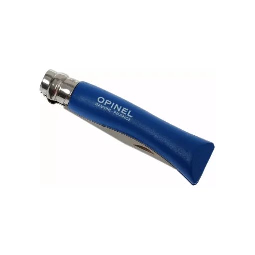 OPINEL NO7 ROUND ENDED STAINLESS SAFETY BLUE KNIFE- OP001697