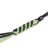 WE KNIFE A-01D GREEN/BLK TIED PARACORD LANYARD BLACK ROUND TI BEAD