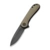 Civivi 907Q Elementum Flipper Knife Green Micarta Handle Black Stonewashed Blade