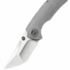 We Knife 2103A Thug Grey Titanium Handles Satin Compound Tanto Blade