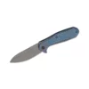 WE KNIFE BLUE TI HANDLE GRAY STONEWASHED BLADE FOLDING KNIFE- 2005B