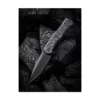 WE KNIFE PRIMORIS TITANIUM HANDLE BLACK WITH MARBLE CARBON FIBER INLAY- WE20047-B1