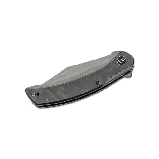 We Knife Snick Titanium Handle Gray/black With Inlay - WE19022F-2