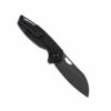 Kansept Model 6 K1022A4 Black Ticn Coated Wharncliffe Blade Black Anodized Titanium Timascus Handle