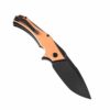 Kansept Hellx T1008C1 Folding Tactical Knife with Red Copper Handle Black Ticn Coated D2 Blade