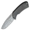 We Knife Beacon Folding Knife Hakkapella Damasteel Black Stonewashed Titanium Handles - 20061B-DS1
