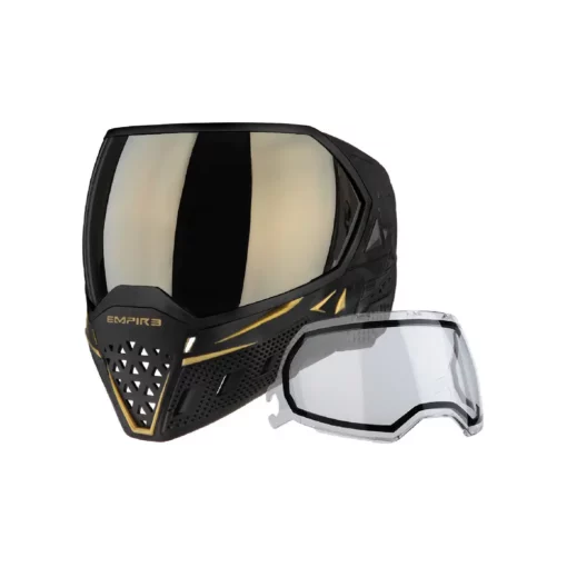 EMPIRE EVS BLACK/GOLD GOGGLE + FREE CLEAR THERMAL LENS