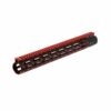 UTG PRO AR15 15" SUPER SLIM FREE FLOAT M-LOK COMPATIBLE RAIL-BLACK/RED FINISH - MTU019SSMR2