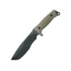 FOX FX-132 MGT FOX TRAPPER FIXED BLADE KNIFE, STAINLESS STEEL MICARTA GREEN HANDLE