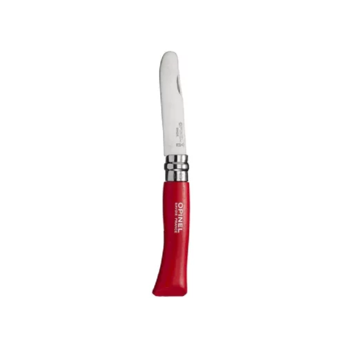 OPINEL NO 7 ROUND ENDED STAINLESS SAFETY RED -OP001698
