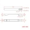 Civivi clip blk titanium clip with 3 sets titanium screws - T001B