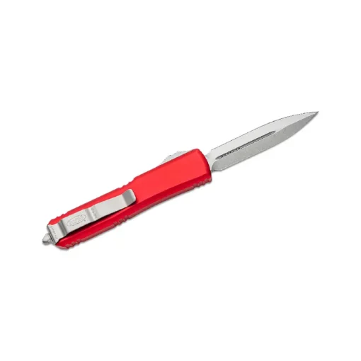 Microtech ultratech d/e red handle stonewashed - 122-10RD