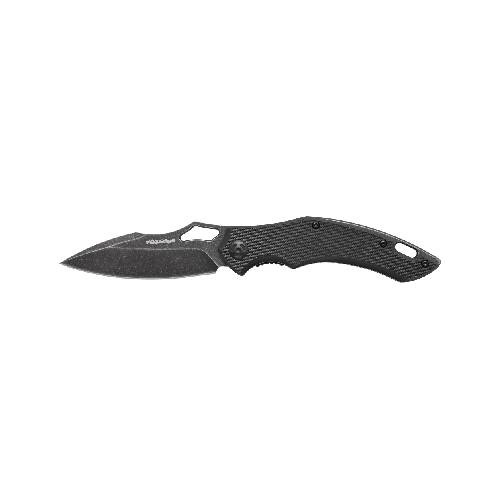 FOX EDGE SPARROW: folding knife, stainless 9Cr13 black PTFE stone washed - FE-034
